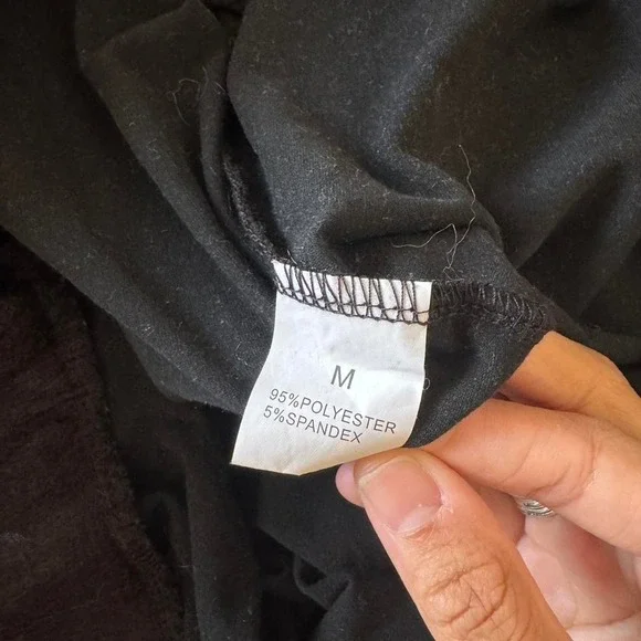 Black Knit Dress with Bubble Hem Medium - Picture 7 of 8